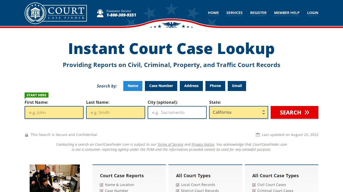 Instant Court Case Lookup - CourtCaseFinder.com